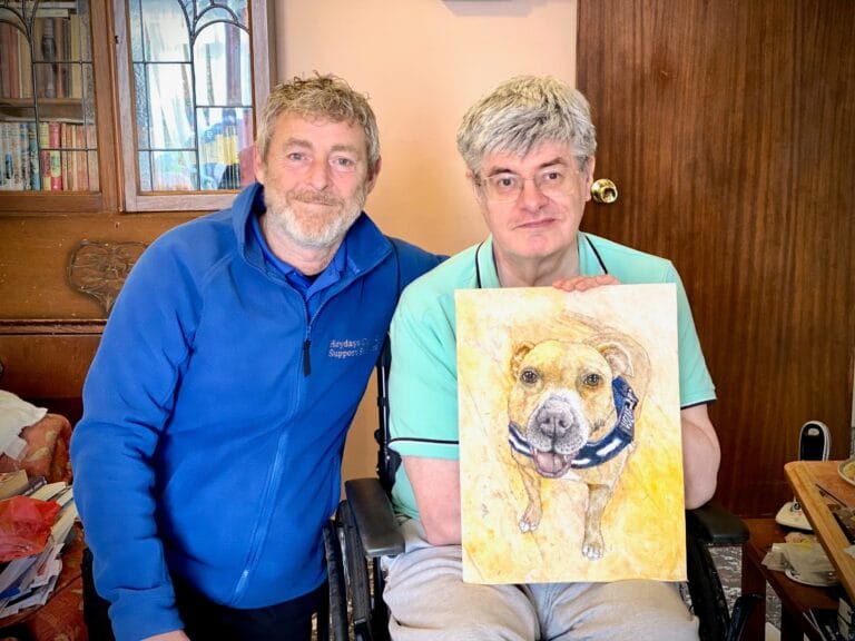 Heydays Carer Damien with client Mark | Heydays Care and Support Services