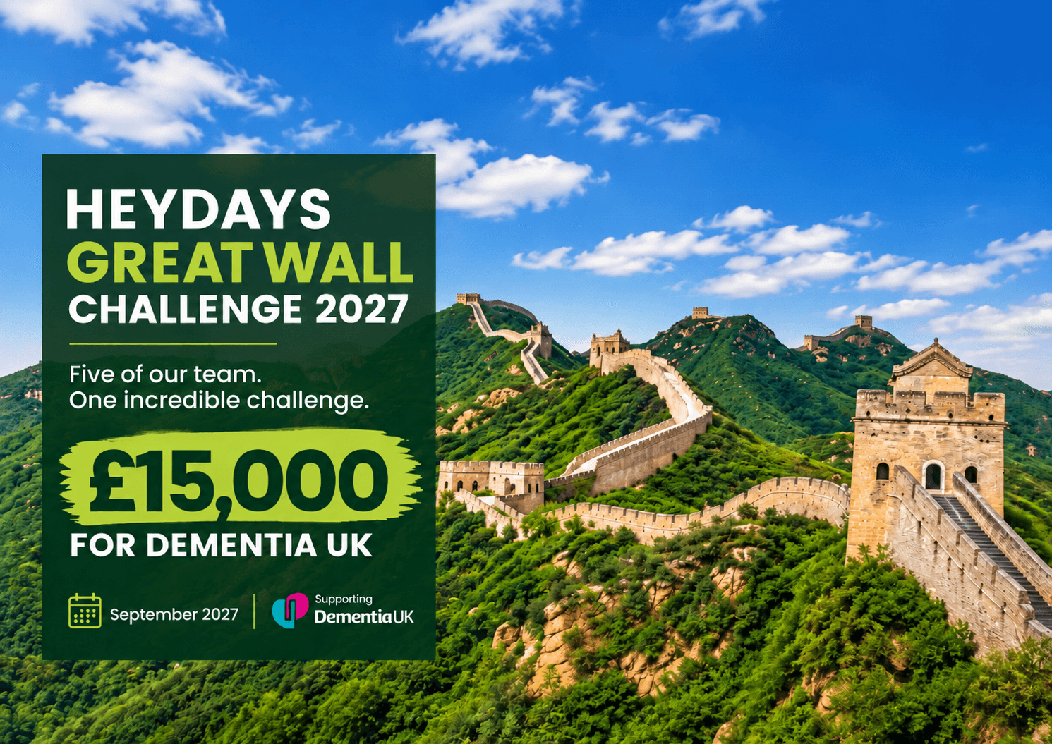 Great Wall Challenge 2027 | Heydays Care and Support Services