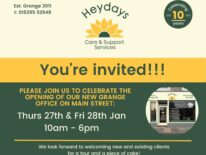 Heydays new office invite scaled | Heydays Care and Support Services